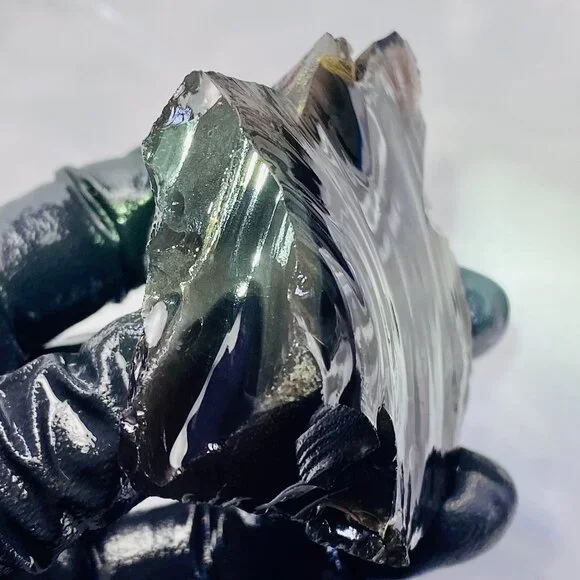 Rainbow Obsidian Rough Raw Lapidary Glass Butte Oregon Rare Purple Green 5 oz. - Picture 2 of 13